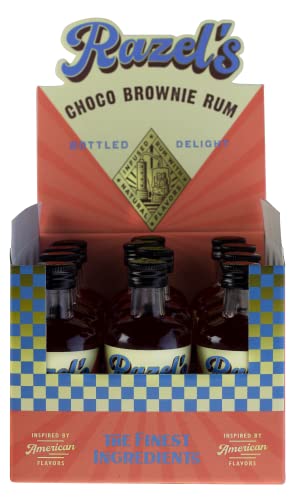 Razel’s Choco Brownie Rum Mini Box, gereifter Rum trifft auf fluffige Brownies! 12 x 0,05 L von Razel's