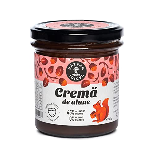 Razvan Idicel | Veganer Brotaufstrich Haselnuss-Kakao-Creme (45% Haselnüsse) | Crema de alune - 330 g | Haselnusscreme mit Kakao von Razvan