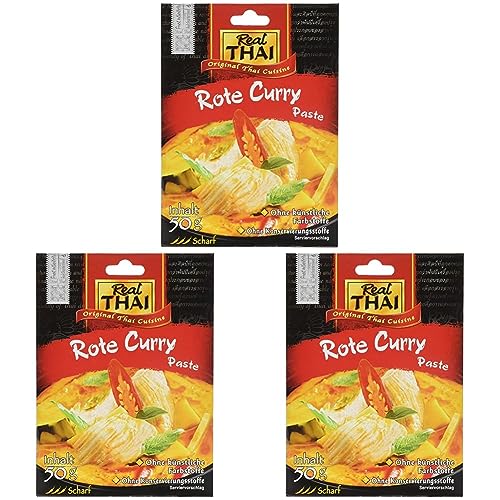 Real THAI Rote Curry Paste (1 x 50 g) (Packung mit 3) von Real Thai