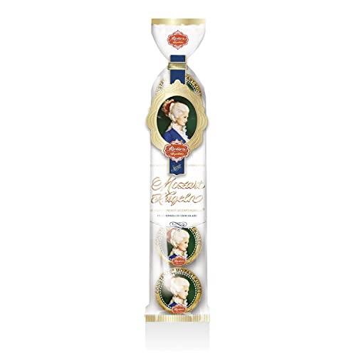 Reber, Constanze Mozart-Kugeln, 5er Tüte, Mozart-Kugeln aus Alpenmilch Schokolade, Gefüllt mit Pistazien, Marzipan, Mandeln, Haselnuss-Nougat, 100g (5 Constanze Mozart-Kugeln) Reber, Constanze Mozart-Kugeln, 5er Tüte, Mozart-Kugeln aus Alpenmilch Schokolade, Gefüllt mit Pistazien, Marzipan, Mandeln, Haselnuss-Nougat, 100g (5 Constanze Mozart-Kugeln) von Reber