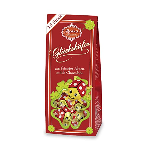 Reber Glückskäfer-Beutel – 15er Beutel – Schoko-Glückskäfer aus Alpenmilch-Schokolade von Reber