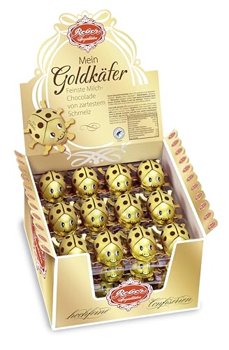 Reber Mein Goldkäfer – Schoko-Glückskäfer aus Alpenmilch-Schokolade. Feinste Milch-Chocolade von zartem Schmelz. Das perfekte Geschenk für Neujahr und Weihnachten 15g Reber Mein Goldkäfer – Schoko-Glückskäfer aus Alpenmilch-Schokolade. Feinste Milch-Chocolade von zartem Schmelz. Das perfekte Geschenk für Neujahr und Weihnachten 15g von Reber