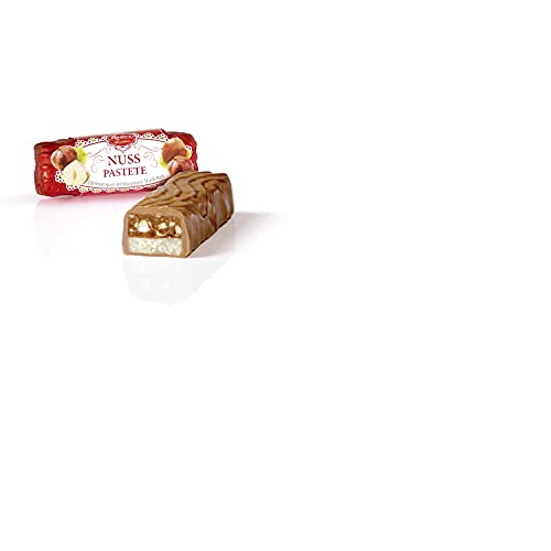 Reber Nuss-Pastete, Alpenmilch-Schokolade, Alkoholhaltig, Nougat, Haselnuss, Rum-Marzipan 49 g (6er Pack) von Reber
