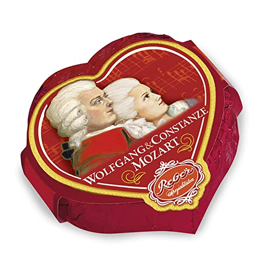 Reber Wolfgang und Constanze Mozart-Herz, Alpenmilch-Schokolade, Alkoholhaltig, Sahne-Trüffel, Weinbrand-Sultanine, Marzipan, 9 Stück Reber Wolfgang und Constanze Mozart-Herz, Alpenmilch-Schokolade, Alkoholhaltig, Sahne-Trüffel, Weinbrand-Sultanine, Marzipan, 9 Stück von Reber