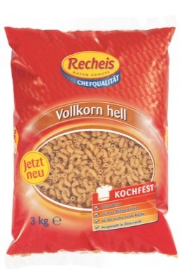 Recheis Vollkorn hell 3kg, Hörnchen ger. von Recheis Teigwaren GmbH