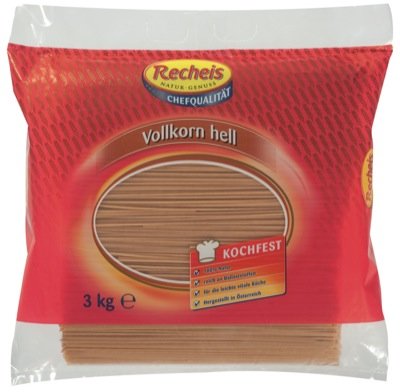 Recheis Vollkorn hell 3kg, Spaghetti von Recheis