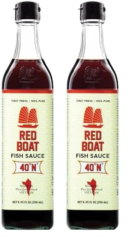 Red Boat Fischsauce – Reine, natürliche Fischsauce ohne Glutamat, Konservierungs- und Zusatzstoffe – Aus Vietnam, 40°N (1 x 250 ml) (Packung mit 2) von Red Boat