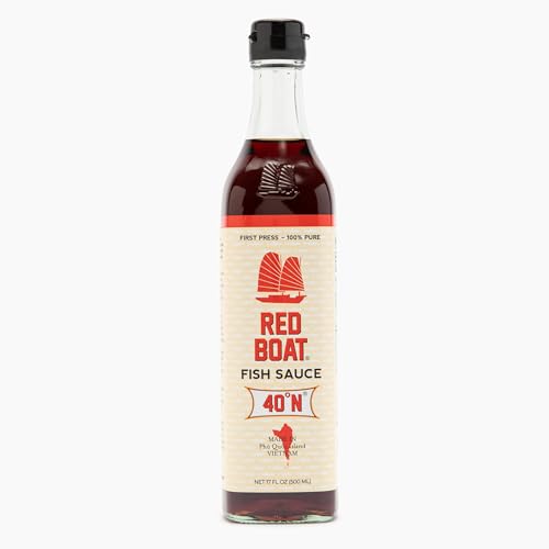 Red Boat Fischsauce – Reine, natürliche Fischsauce ohne Glutamat, Konservierungs- und Zusatzstoffe – Aus Vietnam, 40°N (1 x 500 ml) von Red Boat