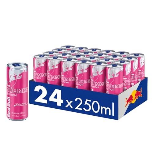NEU: Red Bull Energy Drink Summer Edition White Peach - 24er Palette Dosen - Getränke mit White Peach Geschmack, EINWEG (24 x 250 ml) von Red Bull