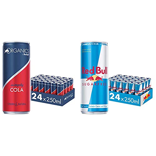 Organics by Red Bull Simply Cola Dosen Bio, 24er Palette, EINWEG (24 x 250 ml) & Energy Drink Sugarfree Dosen Getränke Zuckerfrei 24er Palette, EINWEG (24 x 250 ml) von Red Bull