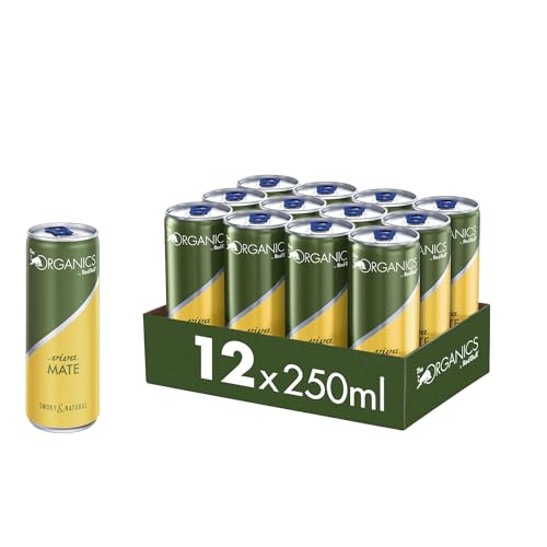 Organics by Red Bull Viva Mate - 12er Palette Dosen - Bio-Erfrischungsgetränke 100% natürliche Zutaten, EINWEG, 12 x 250ml von Red Bull