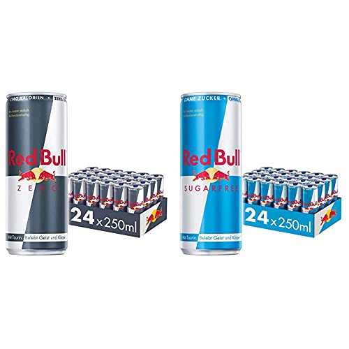 Red Bull 285197 Energy Drink Zero Dosen Getränke Zuckerfrei 24er Palette, EINWEG (24 x 250 ml) & Energy Drink Sugarfree Dosen Getränke Zuckerfrei 24er Palette, EINWEG (24 x 250 ml) von Red Bull