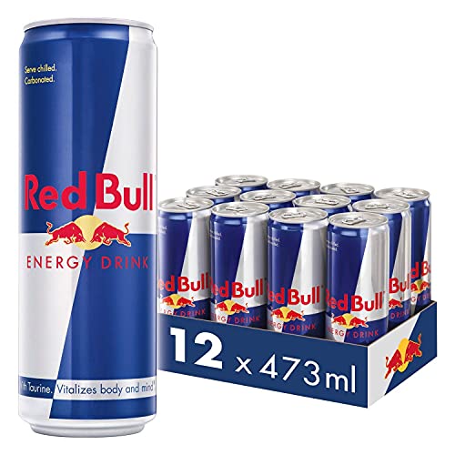 Red Bull Energy Drink, 12 x 473 ml, Dosen Getränke 12er Palette, OHNE PFAND von Red Bull