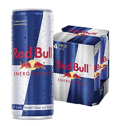 Red Bull Energy Drink, 4er Pack, EINWEG (4 x 250 ml) von Red Bull