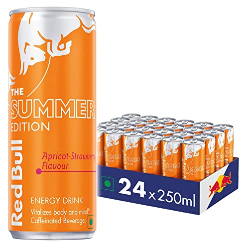 Red Bull Energy Drink, The Summer Edition, Aprikosen-Erdbeergeschmack, 250 ml (24er Pack) von Red Bull