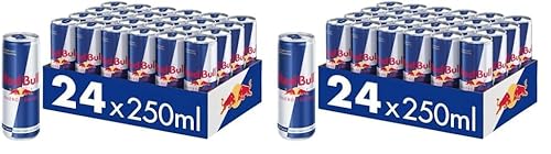 Red Bull Energy Drink - 24er Palette Dosen Getränke, EINWEG (24 x 250 ml) (Packung mit 2) von Red Bull