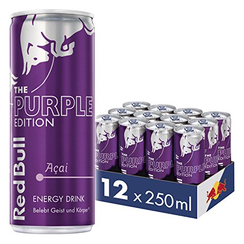Red Bull Energy Drink Acai-Beere Dosen Getränke Purple Edition 12er Palette, EINWEG (12 x 250 ml) von Red Bull