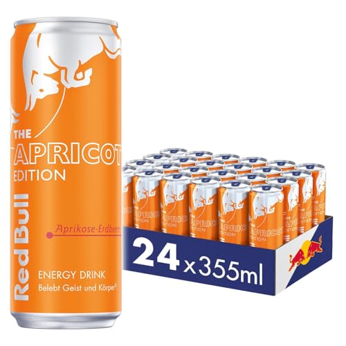 Red Bull Energy Drink Apricot Edition - 24 x 355 ML - Getränke mit Aprikose-Erdbeere-Geschmack, EINWEG (24 x 355 ml) von Red Bull