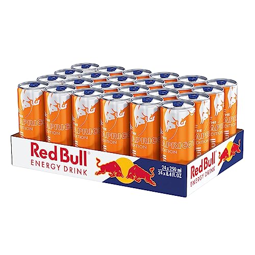 Red Bull Energy Drink Apricot Edition - 24er Palette Dosen - Getränke mit Aprikose-Erdbeere-Geschmack, EINWEG (24 x 250 ml) von Red Bull