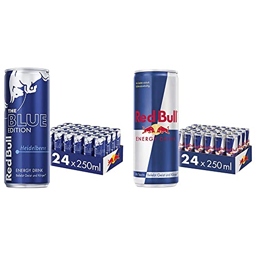 Red Bull Energy Drink Blue Edition - 24er Plalette Dosen Getränke Heidelbeere, EINWEG (24 x 250 ml) & Energy Drink Dosen Getränke 24er Palette, EINWEG (24 x 250 ml) von Red Bull