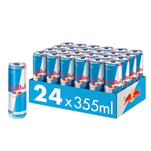 Red Bull Energy Drink Sugarfree - Getränke ohne Zucker und kalorienarm, EINWEG (24 x 355 ml) von Red Bull