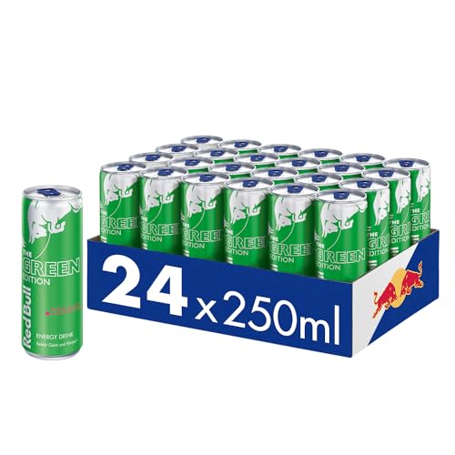 Red Bull Energy Drink Green Edition - 24er Palette Dosen - Getränke mit Kaktusfrucht-Geschmack, EINWEG (24 x 250 ml) von Red Bull