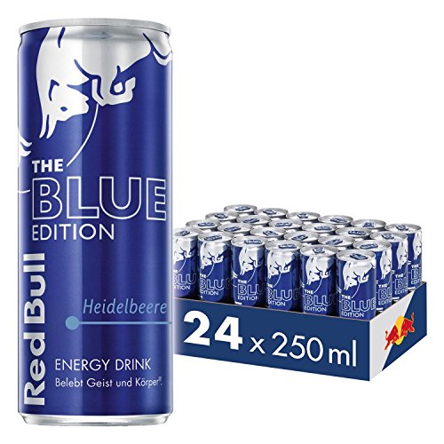 Red Bull Energy Drink, Heidelbeere, Blue Edition, 24 x 250 ml, Dosen Getränke 24er Palette, OHNE PFAND von Red Bull