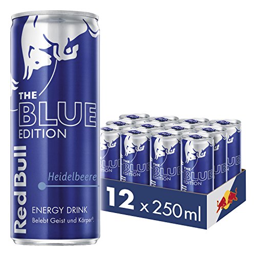 Red Bull Energy Drink Heidelbeere Dosen Getränke Blue Edition 12er Palette, EINWEG (12 x 250 ml) von Red Bull