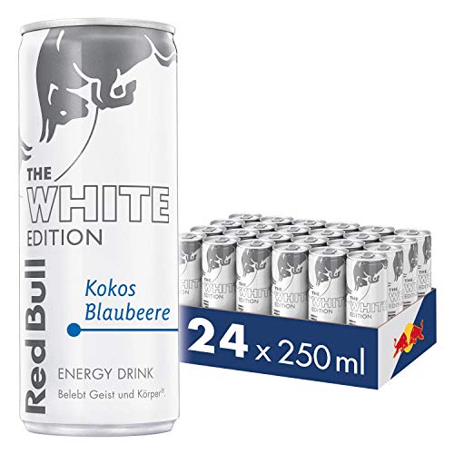 Red Bull Energy Drink, Kokos Blaubeere, White Edition, 24 x 250 ml, Dosen Getränke 24er Palette, OHNE PFAND von Red Bull