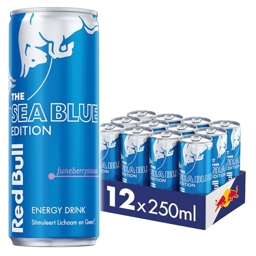 Red Bull Energy Drink Sea Blue Edition, Juneberry, 12er Pack - 12 x 250ml I Energiegetränk mit fruchtigem Juneberry-Geschmack I Stimuliert Körper und Geist von Red Bull