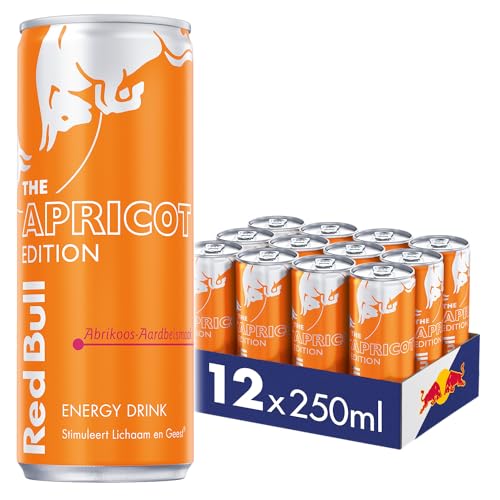 Red Bull Energy Drink Summer Edition, Apricose-Erdbeere, 12er Pack - 12 x 250ml I Energy Drink mit fruchtigem Apricot und Erdbeergeschmack I Stimuliert Körper und Geist von Red Bull