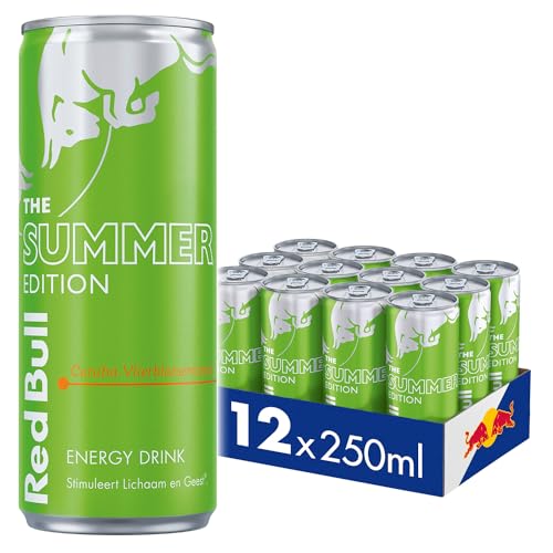 Red Bull Energy Drink Summer Edition, Curuba-Holunderblüten-Geschmack, 12er Pack - 12 x 250ml I Energiegetränk mit fruchtigem Sommergeschmack I Stimuliert Körper und Geist von Red Bull