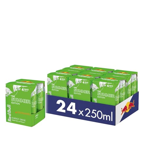 Red Bull Energy Drink Summer Edition 2024 Curuba-Holunderblüte, 6x4er Pack Dosen, EINWEG (24 x 250 ml) von Red Bull