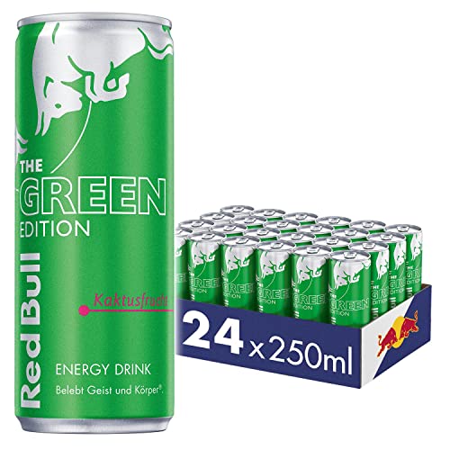 Red Bull Energy Drink, Kaktusfrucht, Green Edition, 24 x 250 ml, Dosen Getränke 24er Palette, OHNE PFAND von Red Bull