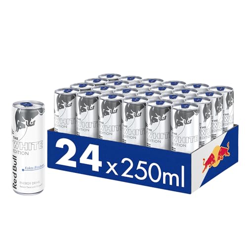 Red Bull Energy Drink White Edition - 24er Palette Dosen - Getränke mit Kokos-Blaubeere-Geschmack, EINWEG (24 x 250 ml) von Red Bull