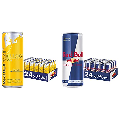 Set: Red Bull Energy Drink, EINWEG (24 x 250 ml) & Red Bull Energy Drink Yellow Edition, EINWEG (24 x 250 ml) von Red Bull