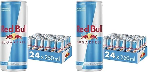 Red Bull Sugarfree, Energy Drink, 24 x 250 ml, Dosen Getränke 24er Palette, OHNE PFAND (Packung mit 2) von Red Bull