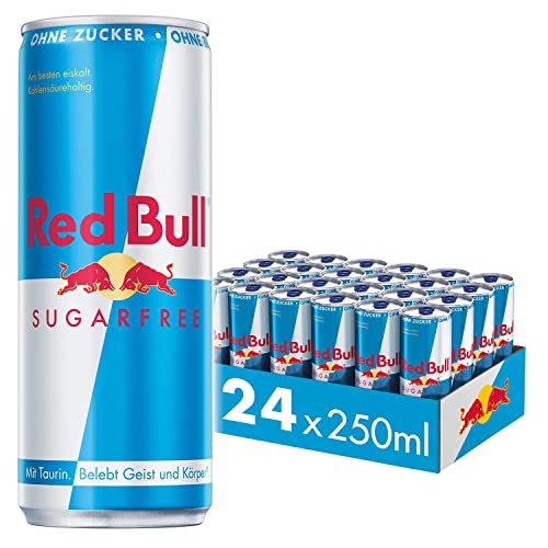 Red Bull Sugarfree Energy Drink, 24er Pack, EINWEG (24 x 250 ml Dosen) von Red Bull