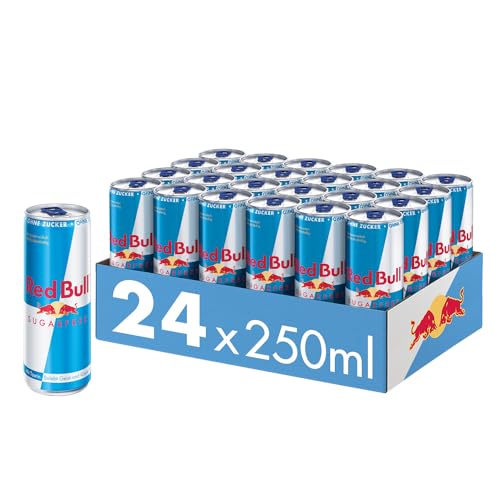 Red Bull Energy Drink Sugarfree - 24er Palette Dosen - Getränke ohne Zucker und kalorienarm, EINWEG (24 x 250 ml) | 250 ml (24er Pack) von Red Bull