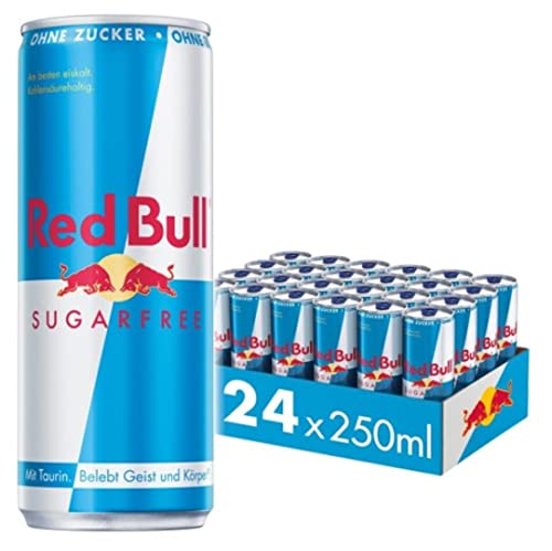 Red Bull Energy Drink Sugarfree - 24er Palette Dosen - Getränke ohne Zucker und kalorienarm, EINWEG (24 x 250 ml) | 250 ml (24er Pack) von Red Bull