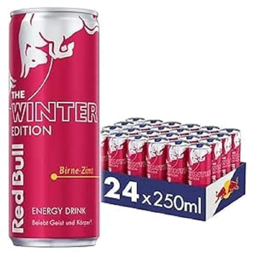 Red Bull Winter Edition Birne-Zimt, 24 x 250 ml, Dosen Getränke 24er Palette, OHNE PFAND von Red Bull