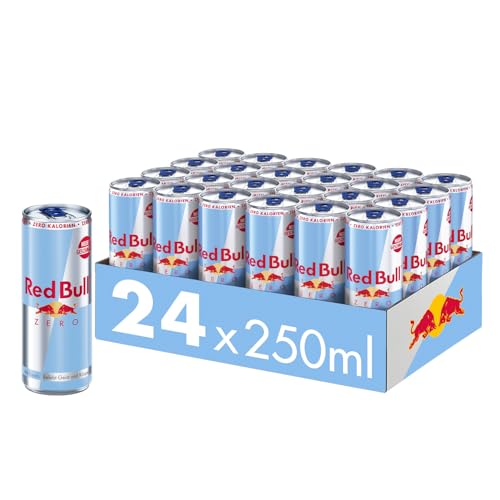 Red Bull Energy Drink Zero - 24er Palette Dosen - Getränke ohne Zucker und Kalorien EINWEG (24 x 250 ml) von Red Bull