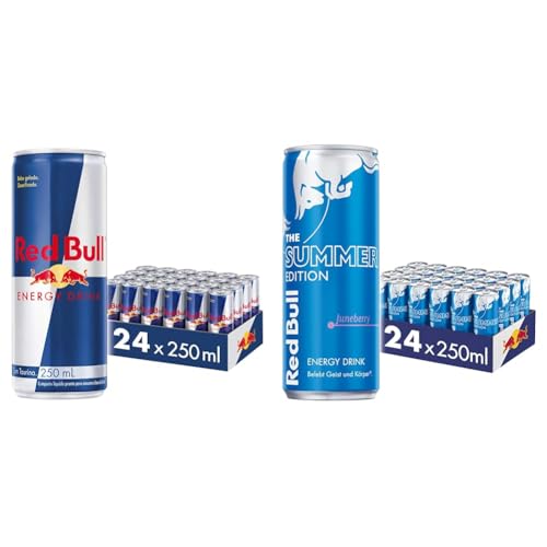Set: Red Bull Energy Drink, 24 x 250 ml, OHNE PFAND + Red Bull Energy Drink Sea Blue Edition, 24 x 250 ml, OHNE PFAND von Red Bull