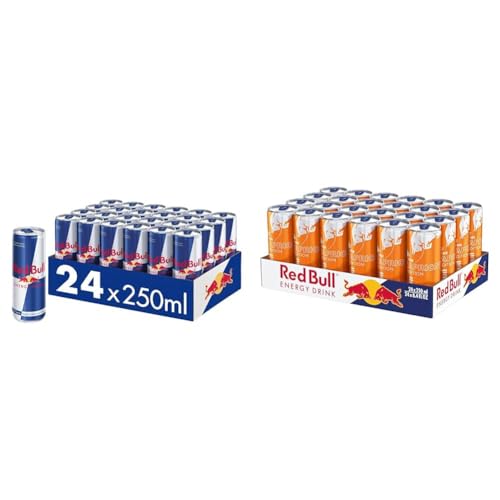 Set: Red Bull Energy Drink - 24er Palette Dosen Getränke, EINWEG (24 x 250 ml) + Red Bull Energy Drink Apricot Edition - 24er Palette Dosen, EINWEG (24 x 250 ml) von Red Bull