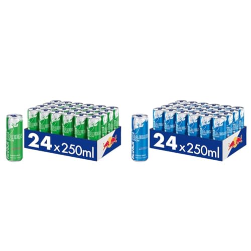 Set: Red Bull Energy Drink Green Edition, 24 x 250 ml Dosen, EINWEG & Red Bull Energy Drink Sea Blue Edition, 24 x 250 ml Dosen, EINWEG von Red Bull