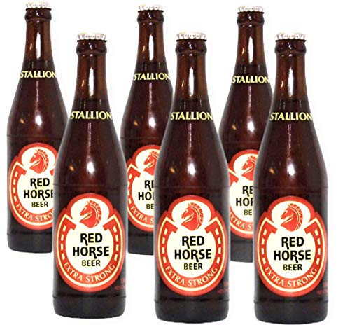 6 Flaschen Red Horse Beer extra strong Bier aus den Philippinen - 330ml 8% Alc von Red Horse