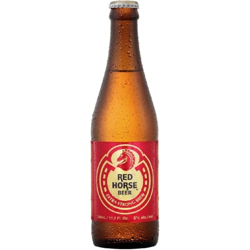 6 Flaschen Red Horse Beer extra strong Bier aus den Philippinen - 330ml 8% Alc von Red Horse