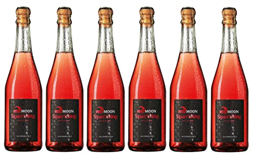 6x 0,75l - Red Moon Sparkling - Premium - alkoholfreies Erfrischungsgetränk aus 100% rotem Red Moon-Apfelsaft - mit Kohlensäure versetzt von Red Moon