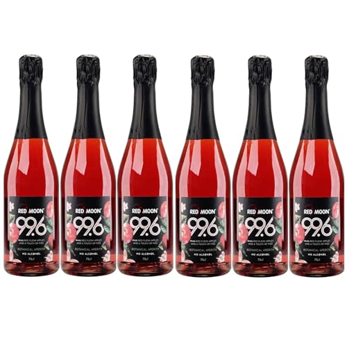 6x 0,75l - Red Moon Sparkling - Premium - alkoholfreies Erfrischungsgetränk aus 100% rotem Red Moon-Apfelsaft - mit Kohlensäure versetzt von Red Moon