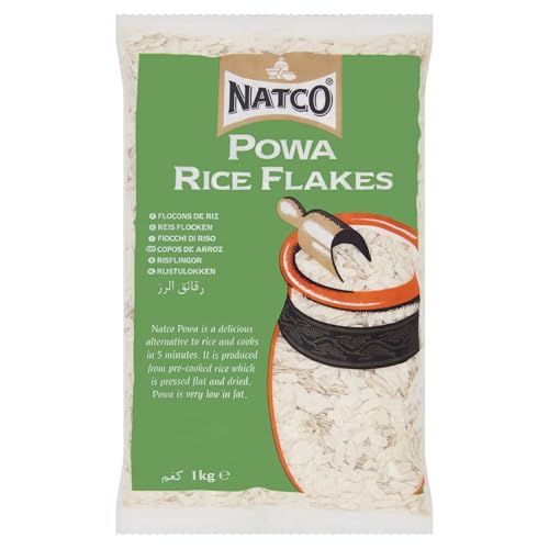 Natco Powa Medium (Flaked Rice) 1kg - Natco Powa Mittlere (Reisflocken) 1kg von Natco